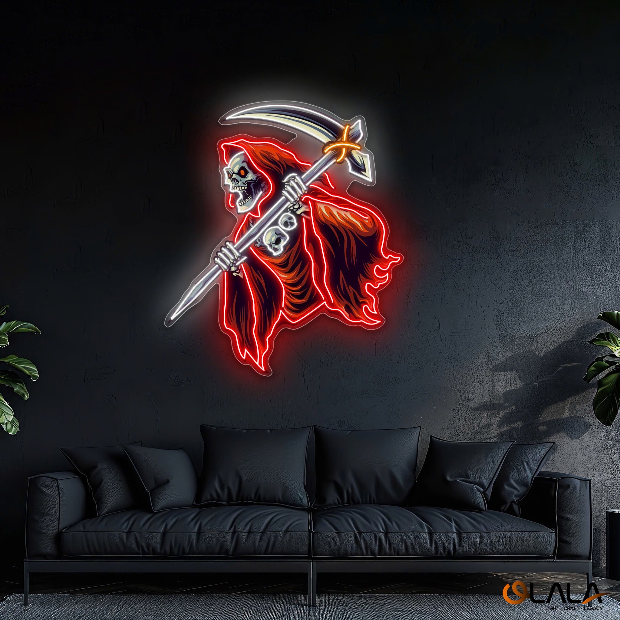 Skull of the Reaper Neon light Artwork
