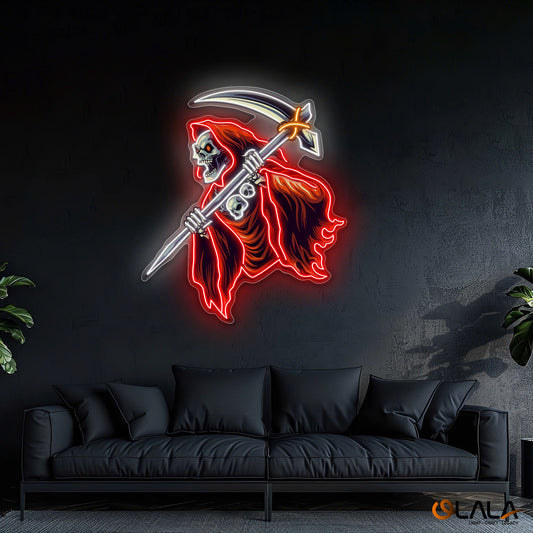 Skull of the Reaper Neon light Artwork