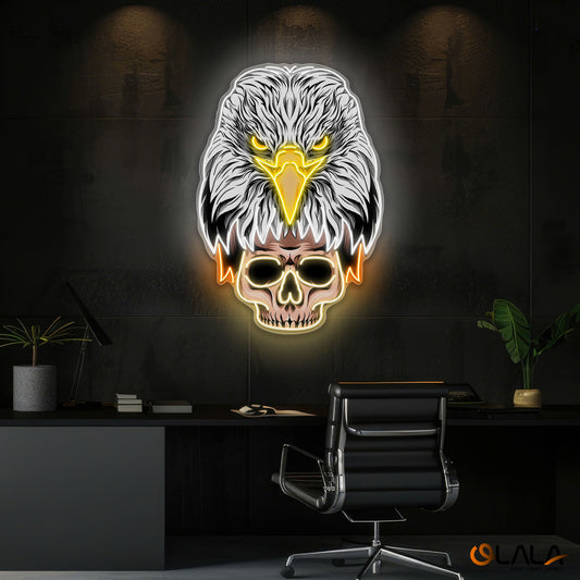 Eagle’s Fury, Skull’s Legacy Neon light Artwork