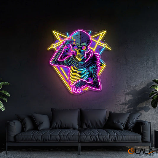Skull & Sound The Producer’s Pulse Neon Light Artwork