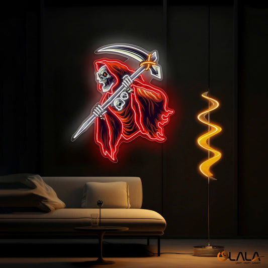 Skull of the Reaper Neon light Artwork