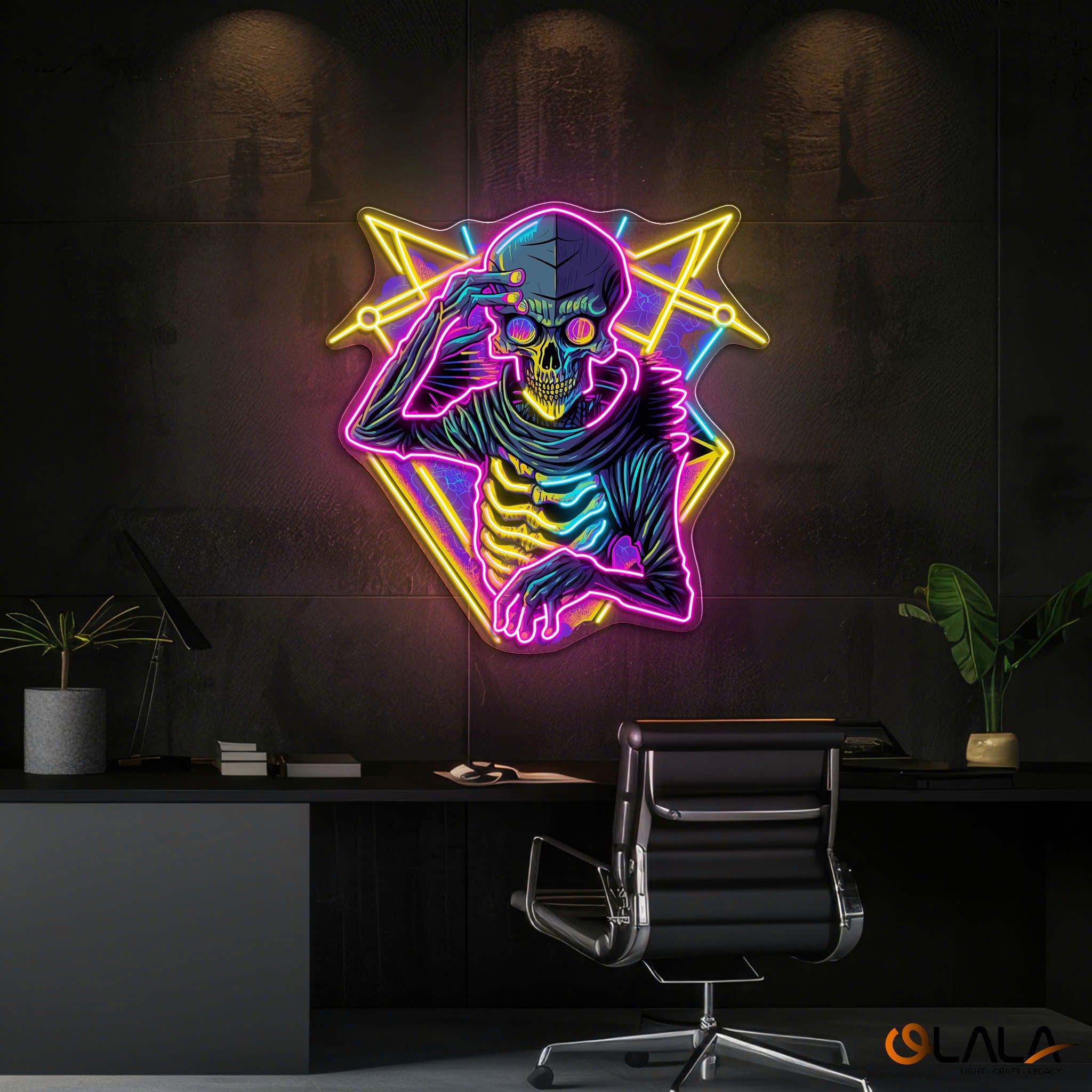 Skull & Sound The Producer’s Pulse Neon Light Artwork
