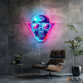 Load image into Gallery viewer, Cool Skull Wearing Glasses Color Pop Neon Light Artwork
