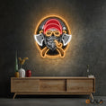 Load image into Gallery viewer, Beard Woodman Skull With Axe Neon Sign Light Artwork
