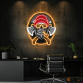 Load image into Gallery viewer, Beard Woodman Skull With Axe Neon Sign Light Artwork
